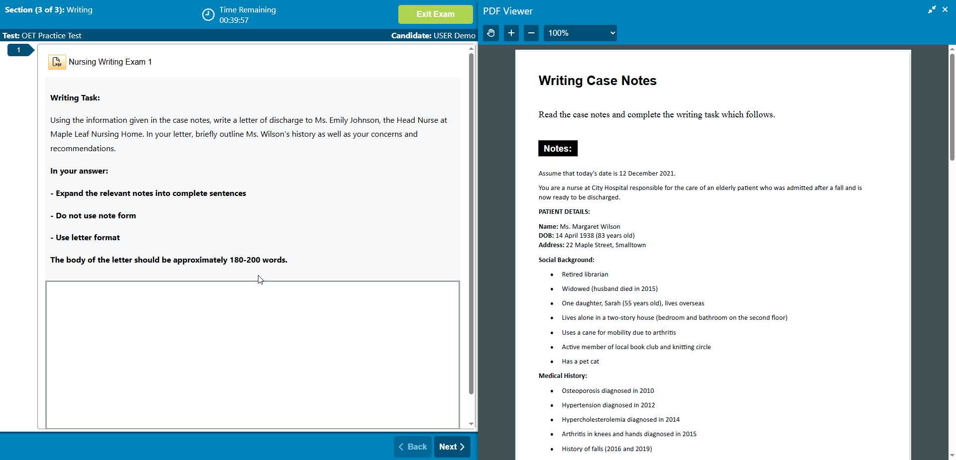 Writing Section - RuralHOA Occupation English Test RuralHOA screenshot